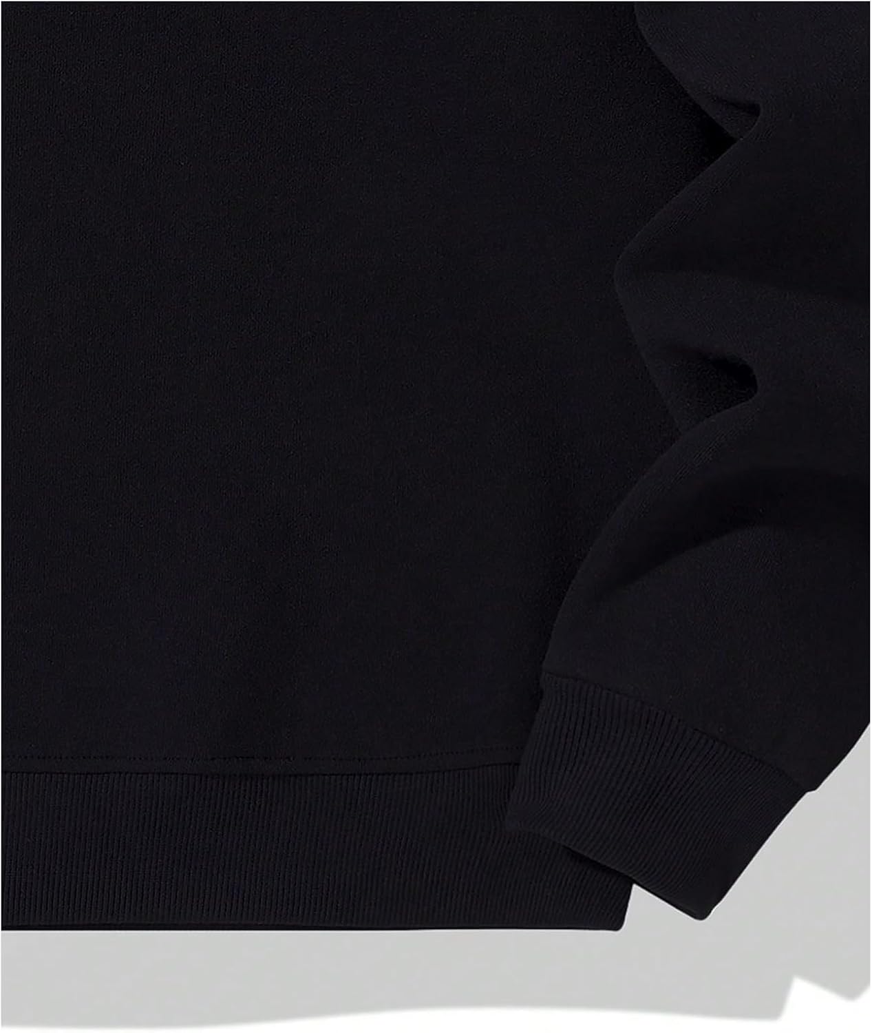 Verdusa Men's Quarter Zip Pullover Hoodies Long Sleeve Drop Shoulder Sweatshirt Casual Pullover