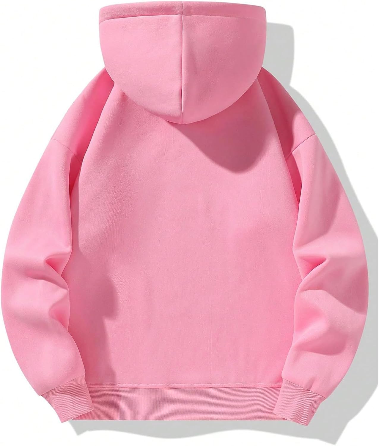 Verdusa Men's Quarter Zip Pullover Hoodies Long Sleeve Drop Shoulder Sweatshirt Casual Pullover