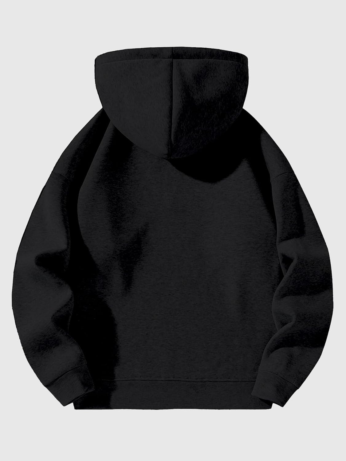 Verdusa Men's Quarter Zip Pullover Hoodies Long Sleeve Drop Shoulder Sweatshirt Casual Pullover