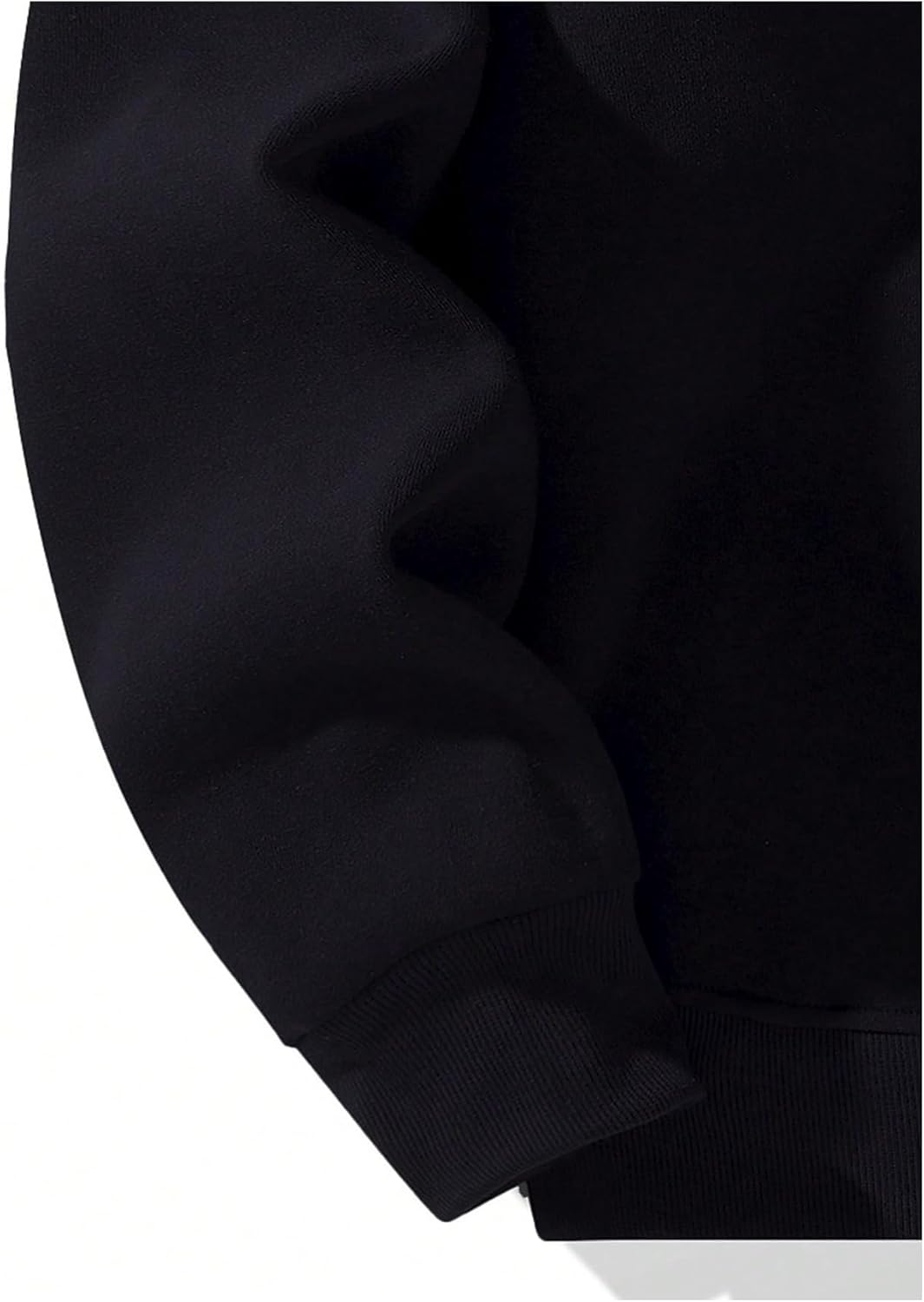 Verdusa Men's Quarter Zip Pullover Hoodies Long Sleeve Drop Shoulder Sweatshirt Casual Pullover