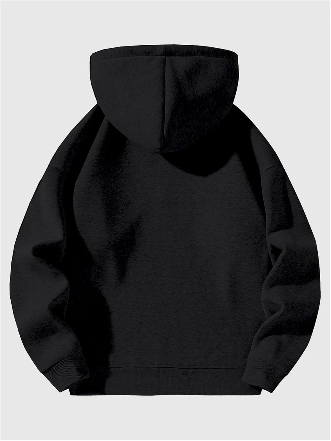 Verdusa Men's Quarter Zip Pullover Hoodies Long Sleeve Drop Shoulder Sweatshirt Casual Pullover