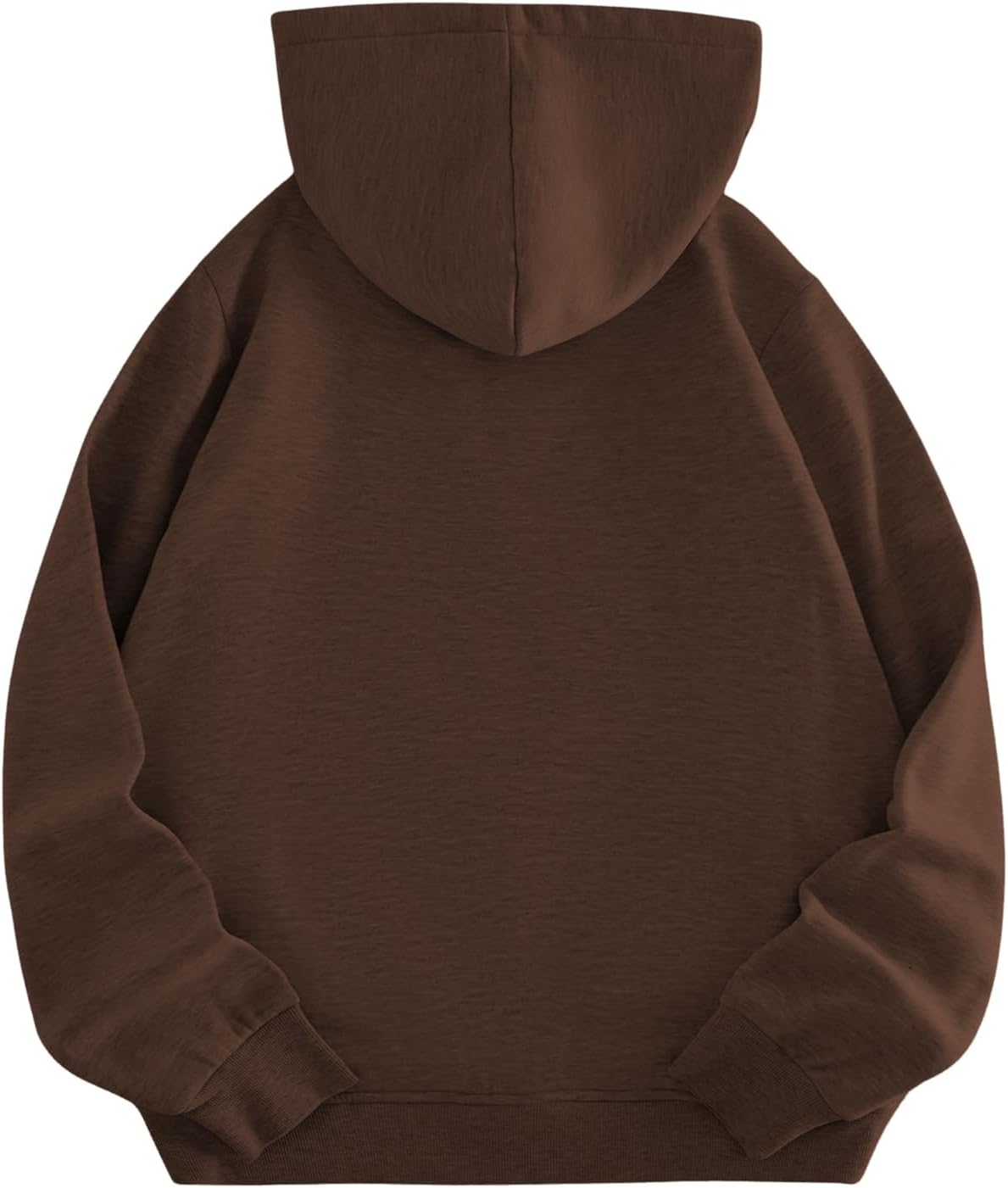 Verdusa Men's Quarter Zip Pullover Hoodies Long Sleeve Drop Shoulder Sweatshirt Casual Pullover
