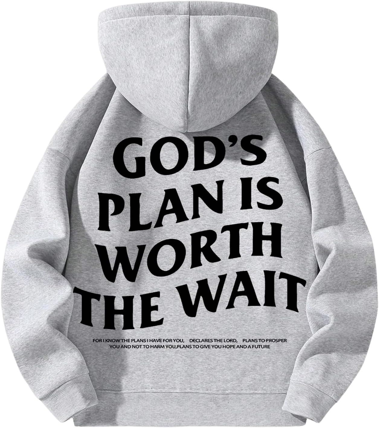 Verdusa Men's Quarter Zip Pullover Hoodies Long Sleeve Drop Shoulder Sweatshirt Casual Pullover