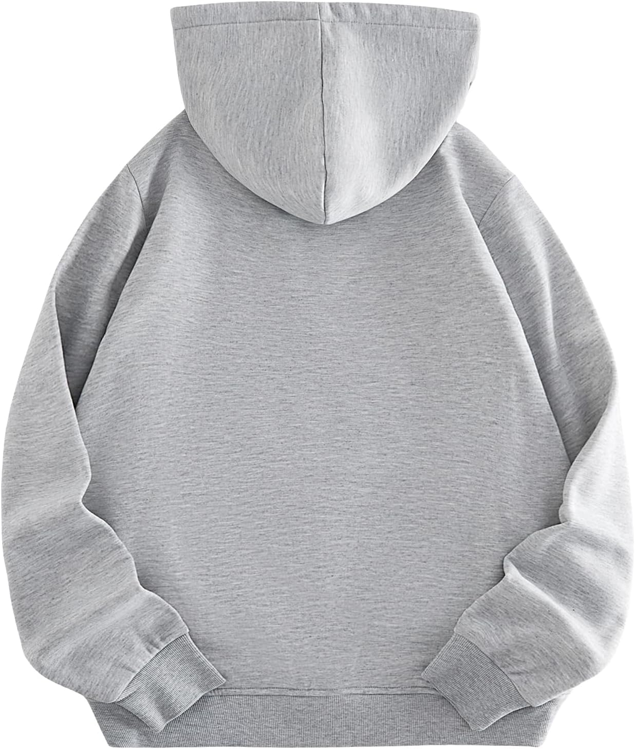 Verdusa Men's Quarter Zip Pullover Hoodies Long Sleeve Drop Shoulder Sweatshirt Casual Pullover