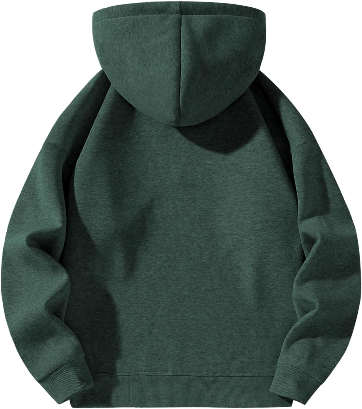 Verdusa Men's Quarter Zip Pullover Hoodies Long Sleeve Drop Shoulder Sweatshirt Casual Pullover