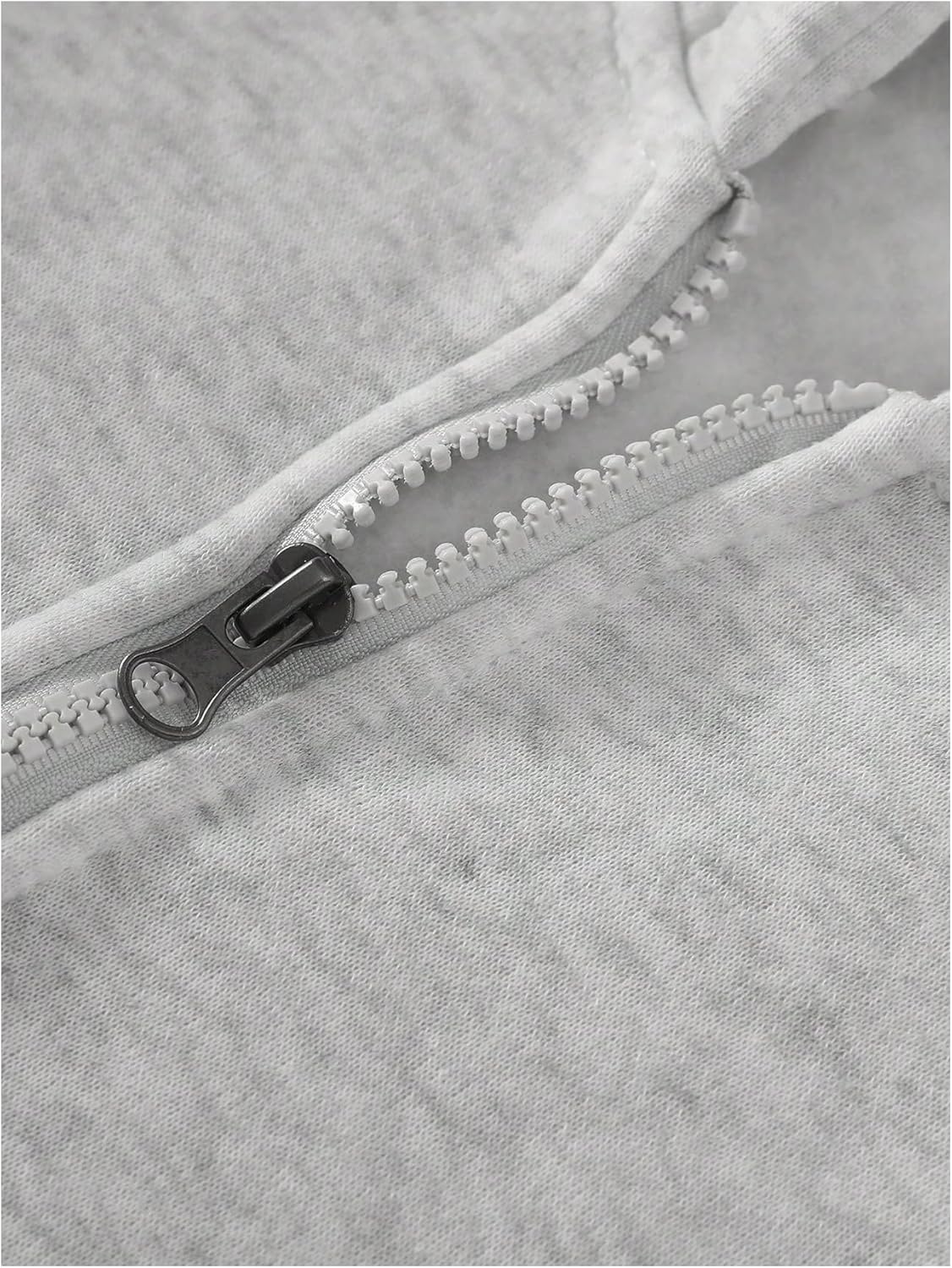 Verdusa Men's Quarter Zip Pullover Hoodies Long Sleeve Drop Shoulder Sweatshirt Casual Pullover