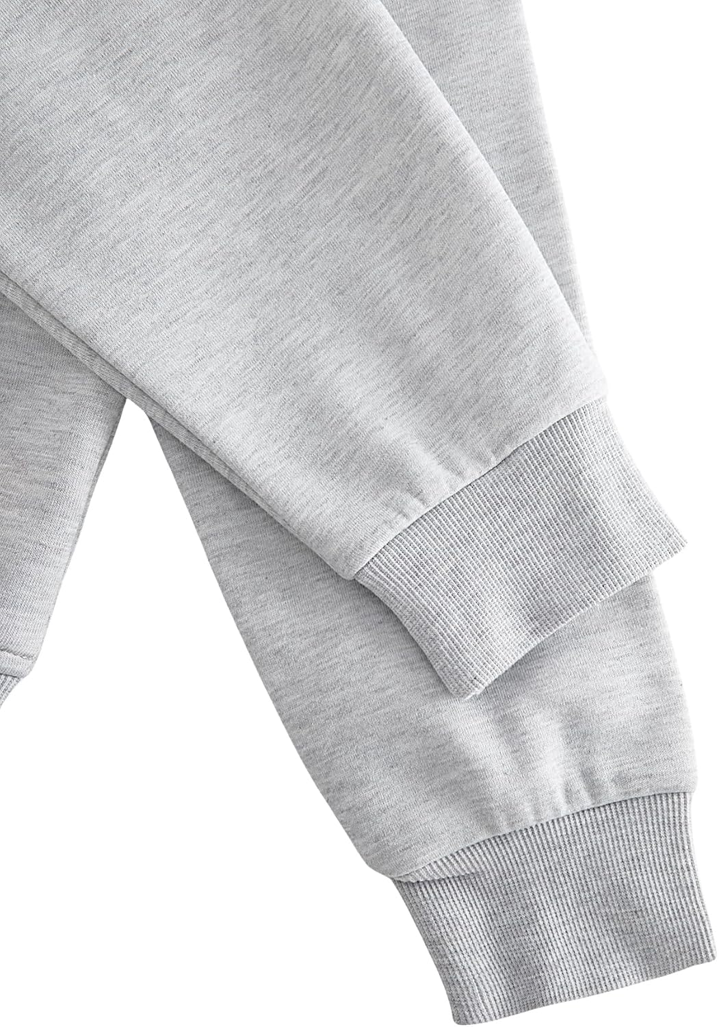 Verdusa Men's Quarter Zip Pullover Hoodies Long Sleeve Drop Shoulder Sweatshirt Casual Pullover