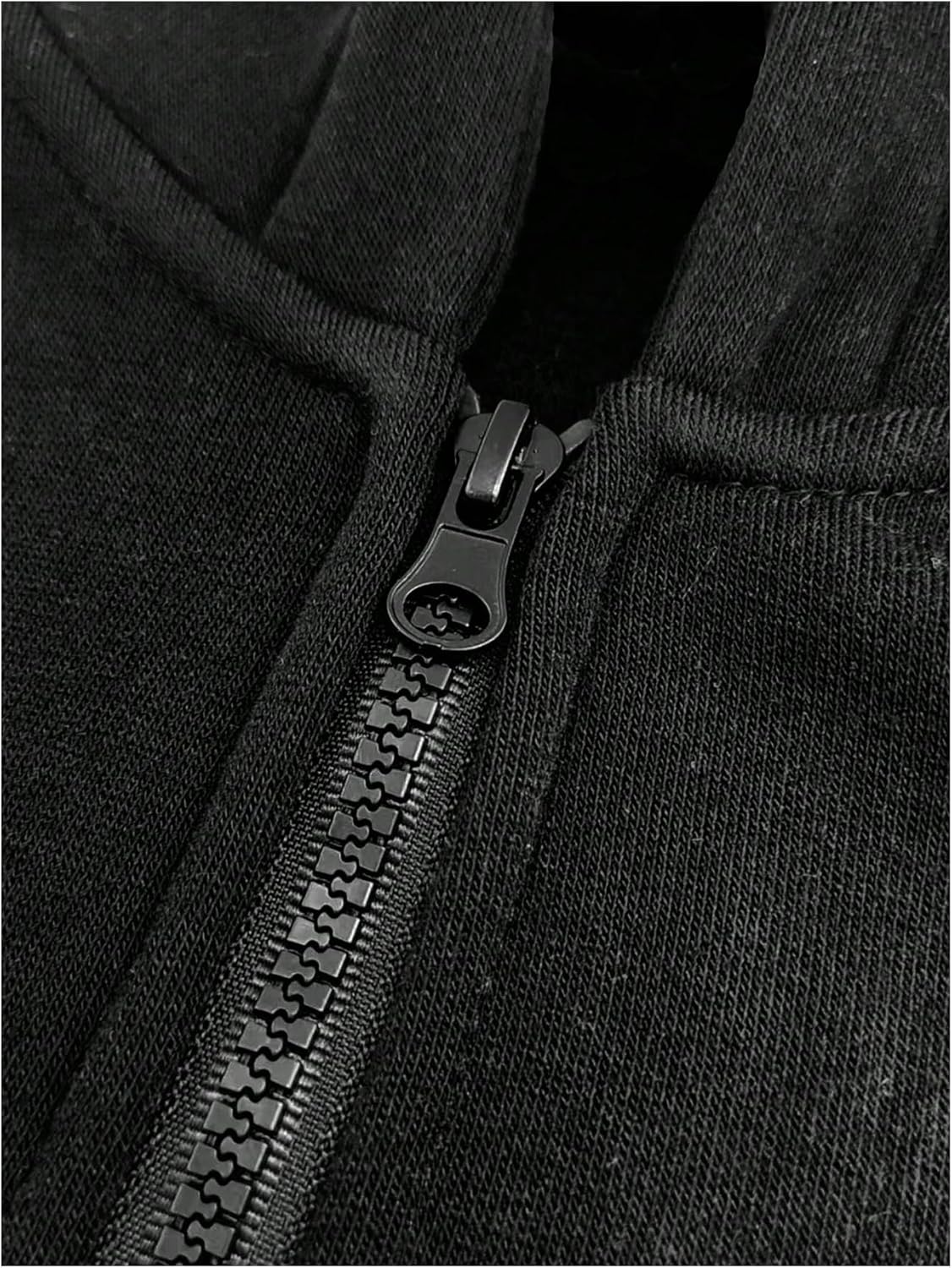 Verdusa Men's Quarter Zip Pullover Hoodies Long Sleeve Drop Shoulder Sweatshirt Casual Pullover