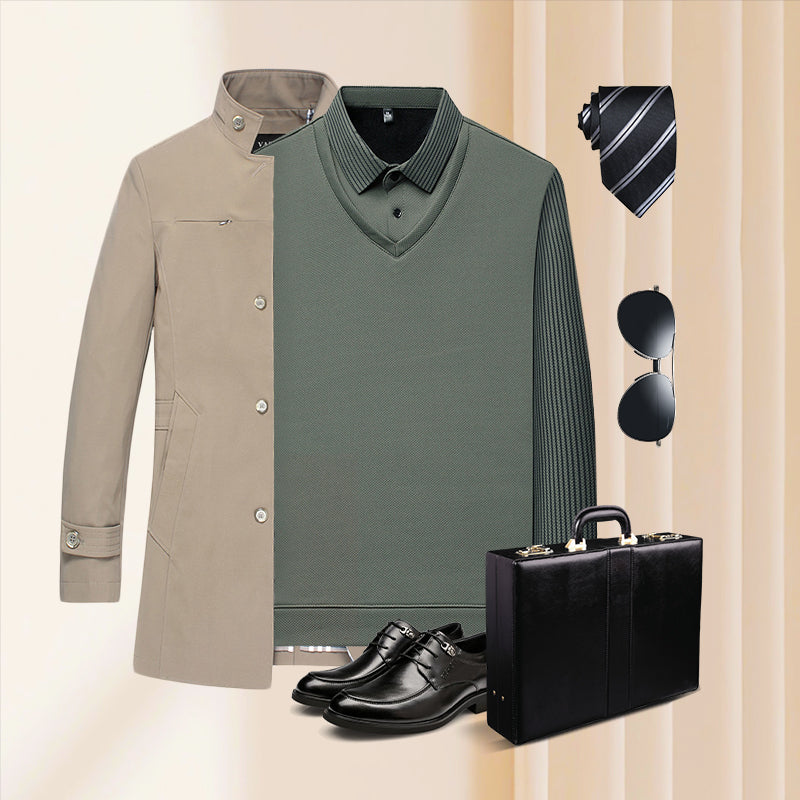 City Striped Layered Shirt Top